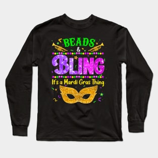 Beads Bling Its A Mardi Gras Thing Long Sleeve T-Shirt